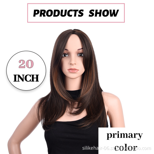 Wholesale Ombre Ash Black Color Machine Made Wig For Black Women Daily Use Heat Resistant Synthetic Body Wave Haircut Wigs